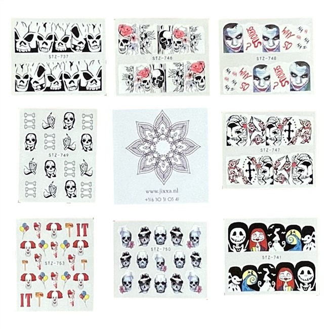 Halloween waterstickers/ water decals - 25 stuks Halloween waterstickers/ water decals - 25 stuks